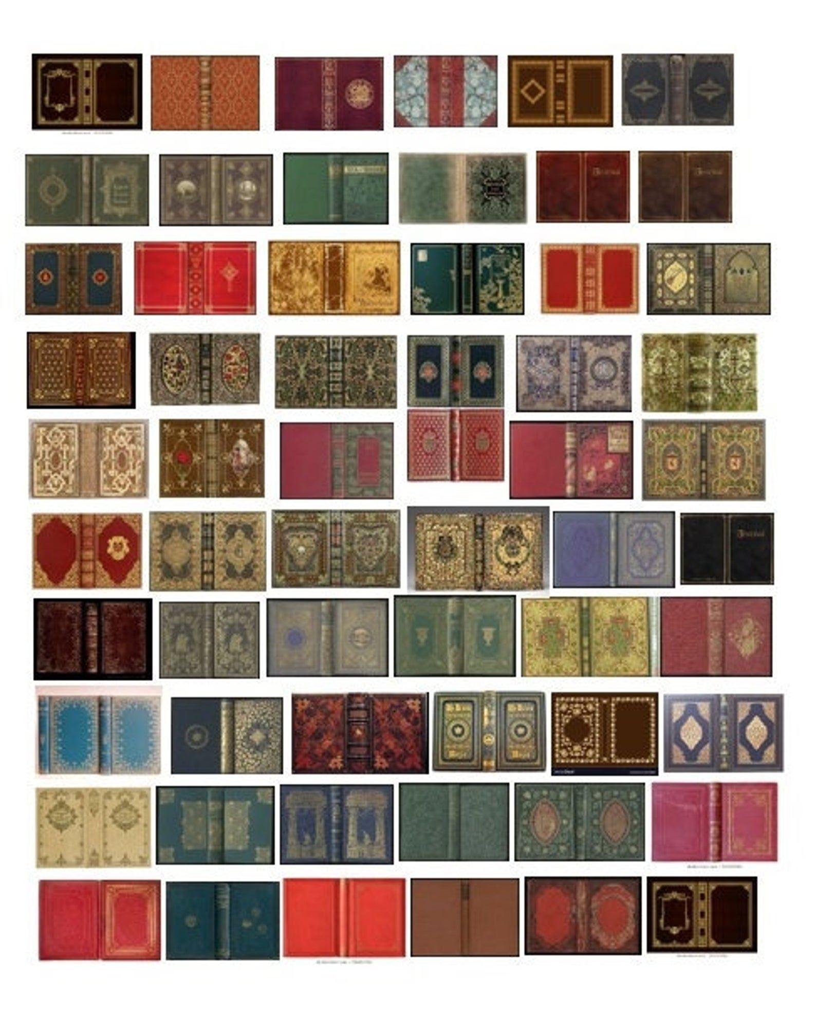 1 12 SCALE Printable Miniature Book Covers Antique Only Etsy 