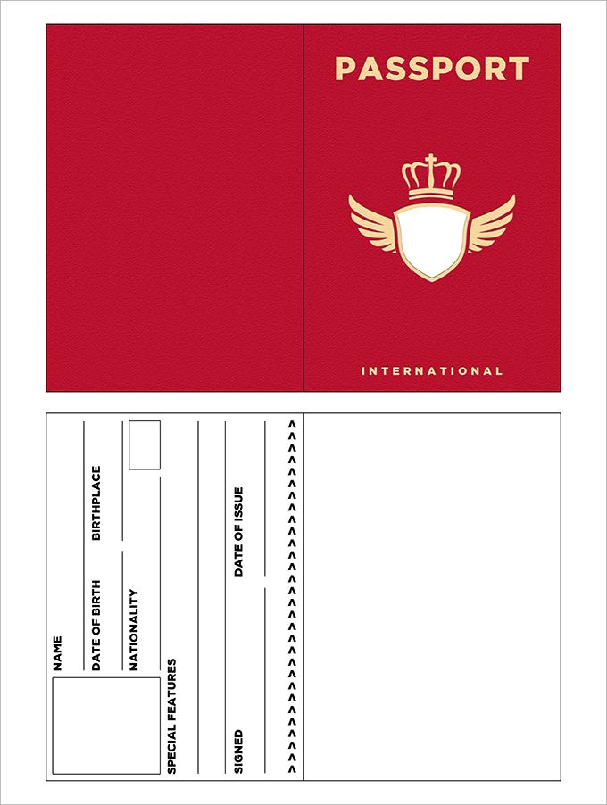 Free Printable Passport Template