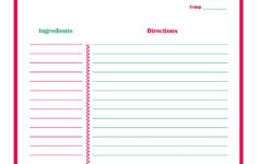 42 Perfect Cookbook Templates Recipe Book Recipe Cards