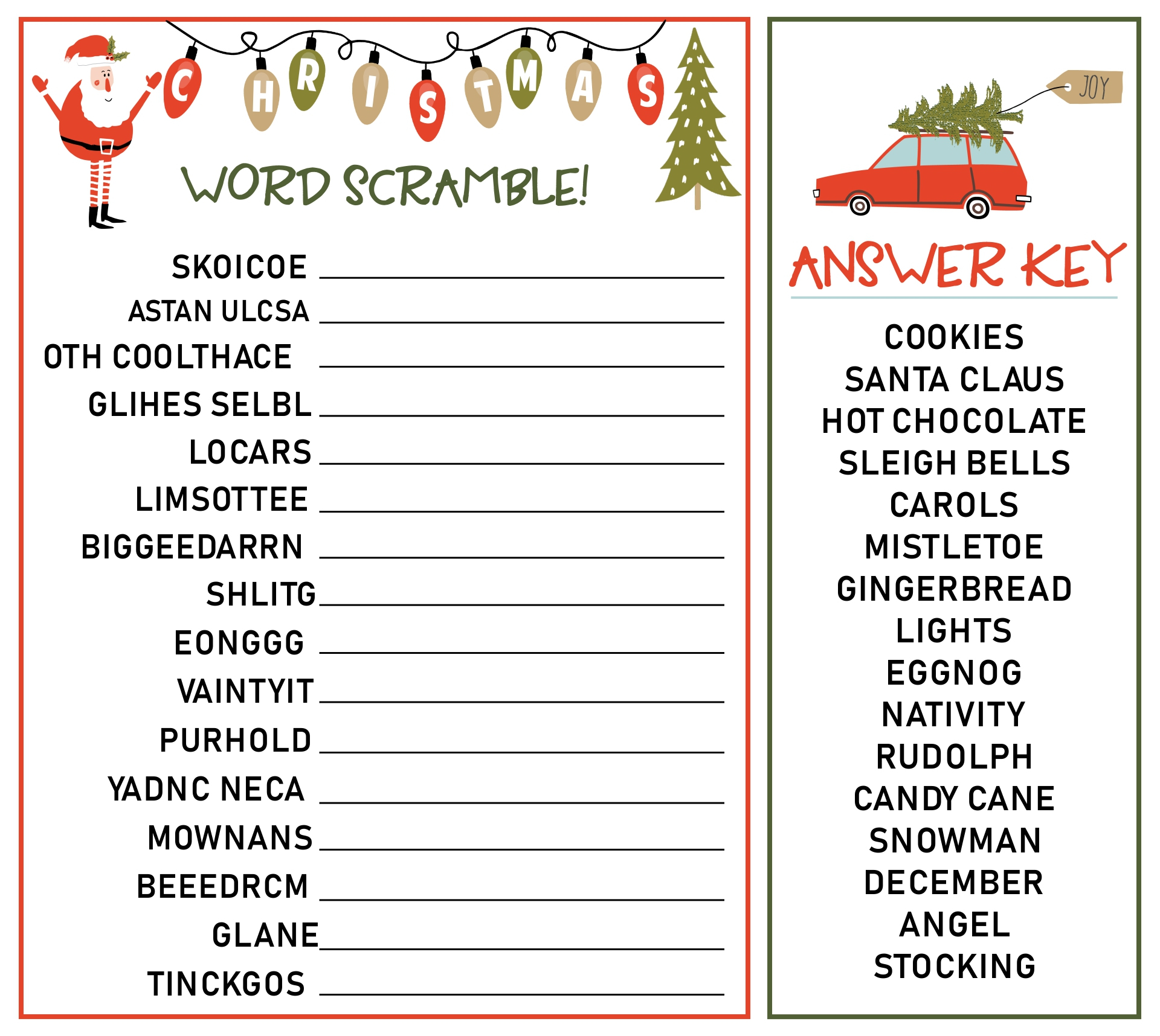 Free Printable Christmas Word Games For Adults Fanny Printable