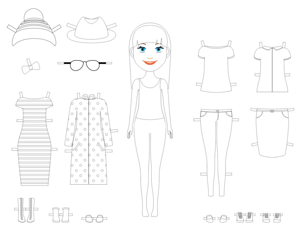 10 Best Printable Paper Dolls To Color Printablee Com