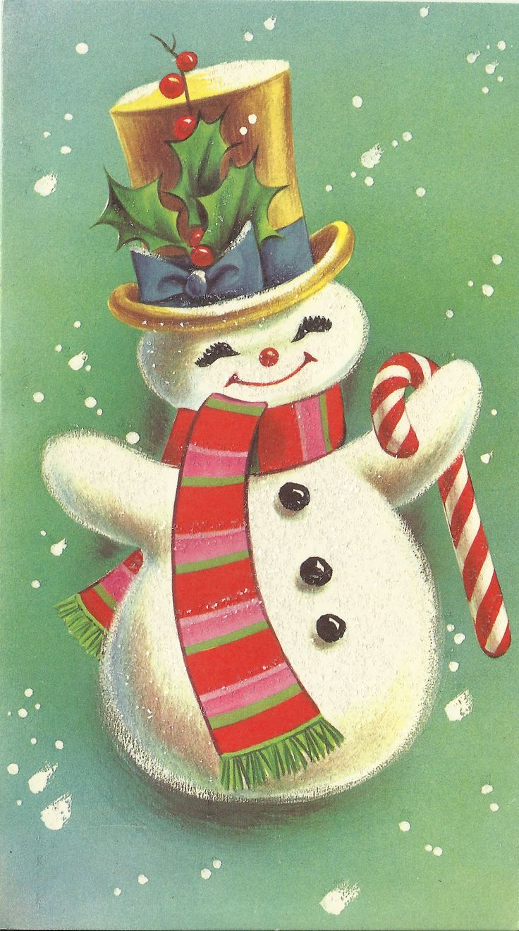 9 Best Snowman Vintage Christmas Printables Free Printablee