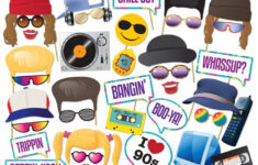 90s Printable Photo Booth Props 90s Style Photobooth Props Etsy In