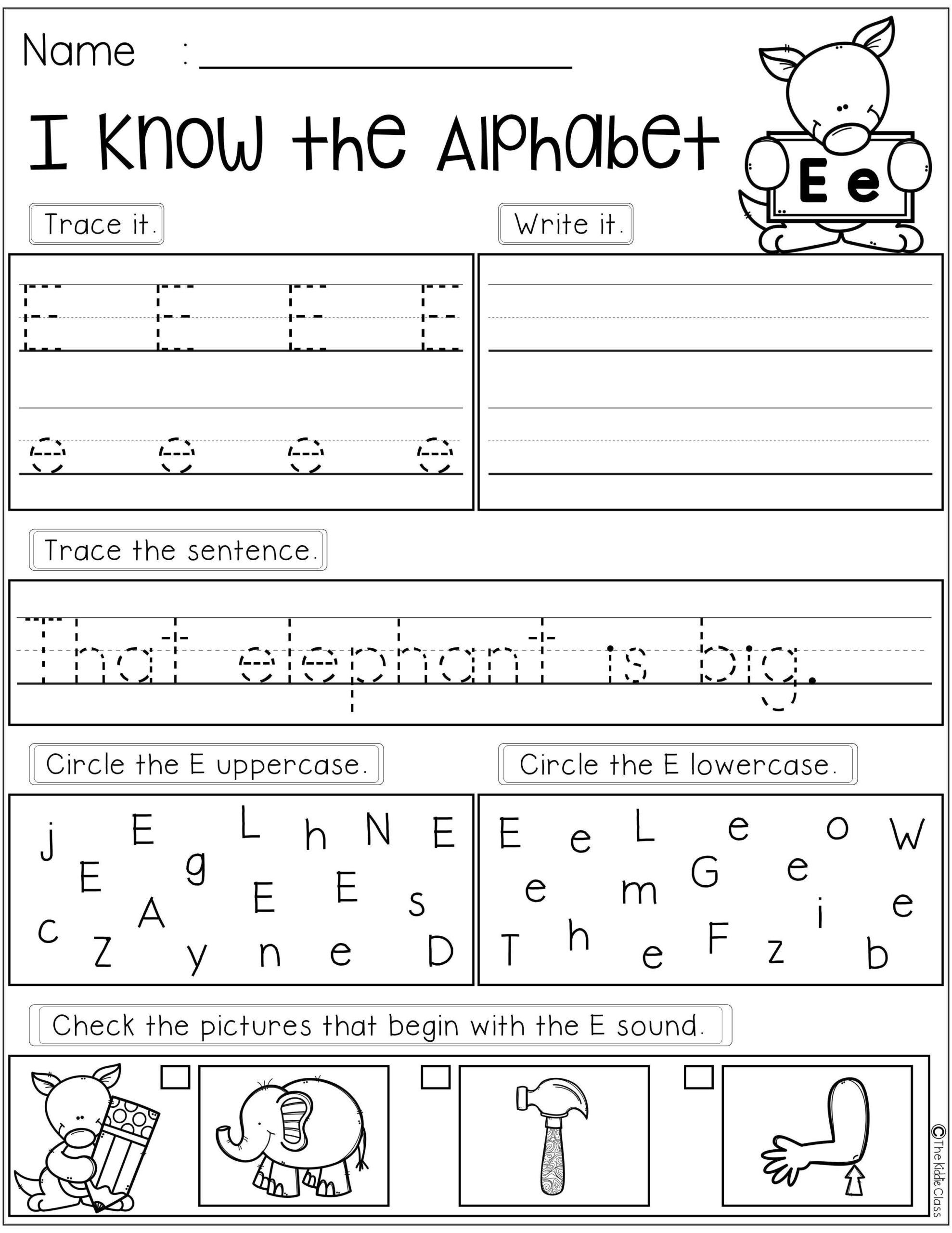 Alphabet Letters Worksheets Grade 1