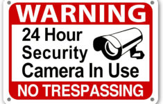 Amazon 24 Hour Video Surveillance Warning CCTV Sign No Trespassing