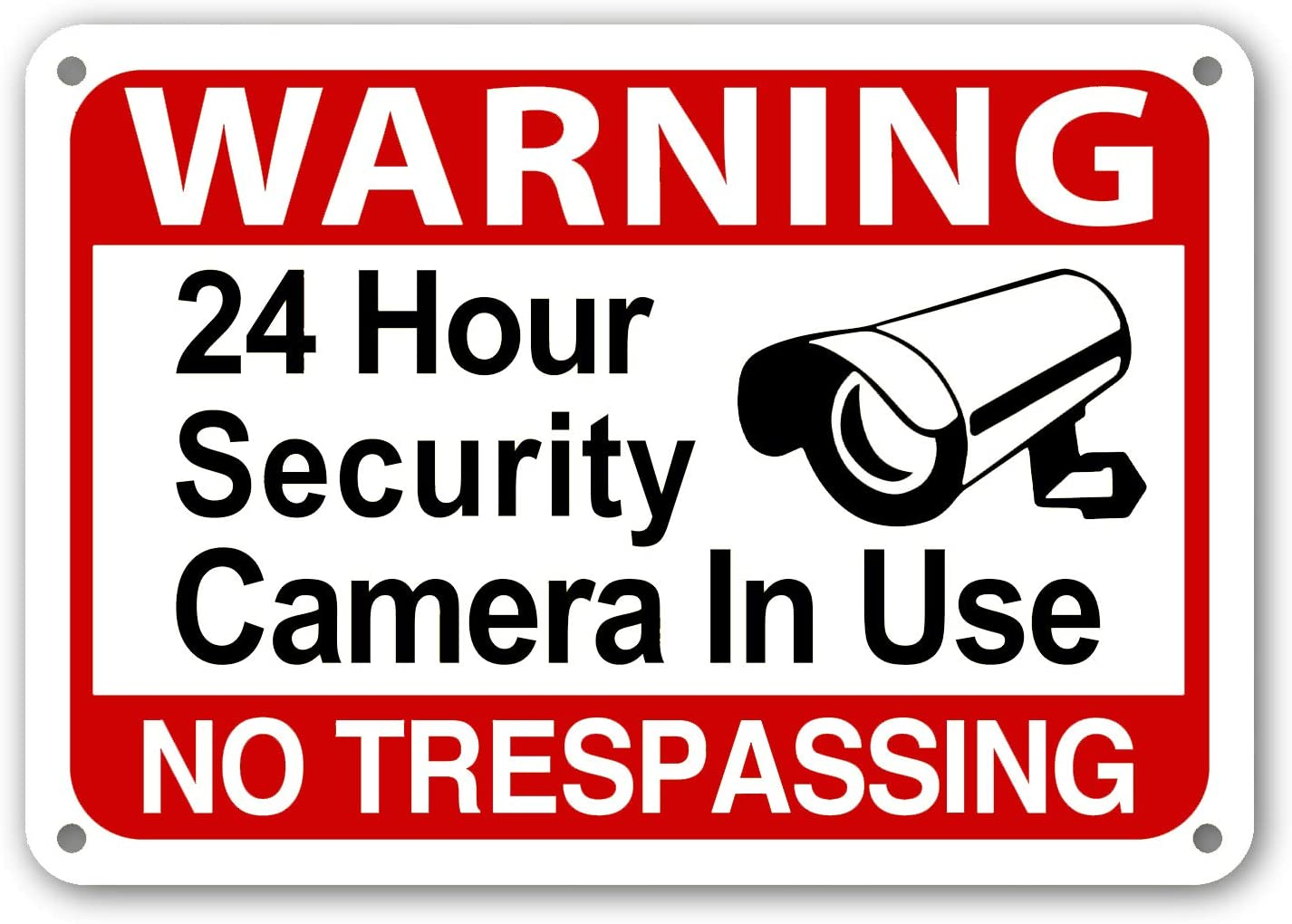 Amazon 24 Hour Video Surveillance Warning CCTV Sign No Trespassing 