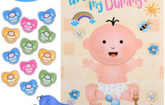 Amazon Reusable Baby Shower Games Pin The Dummy On The Baby Game
