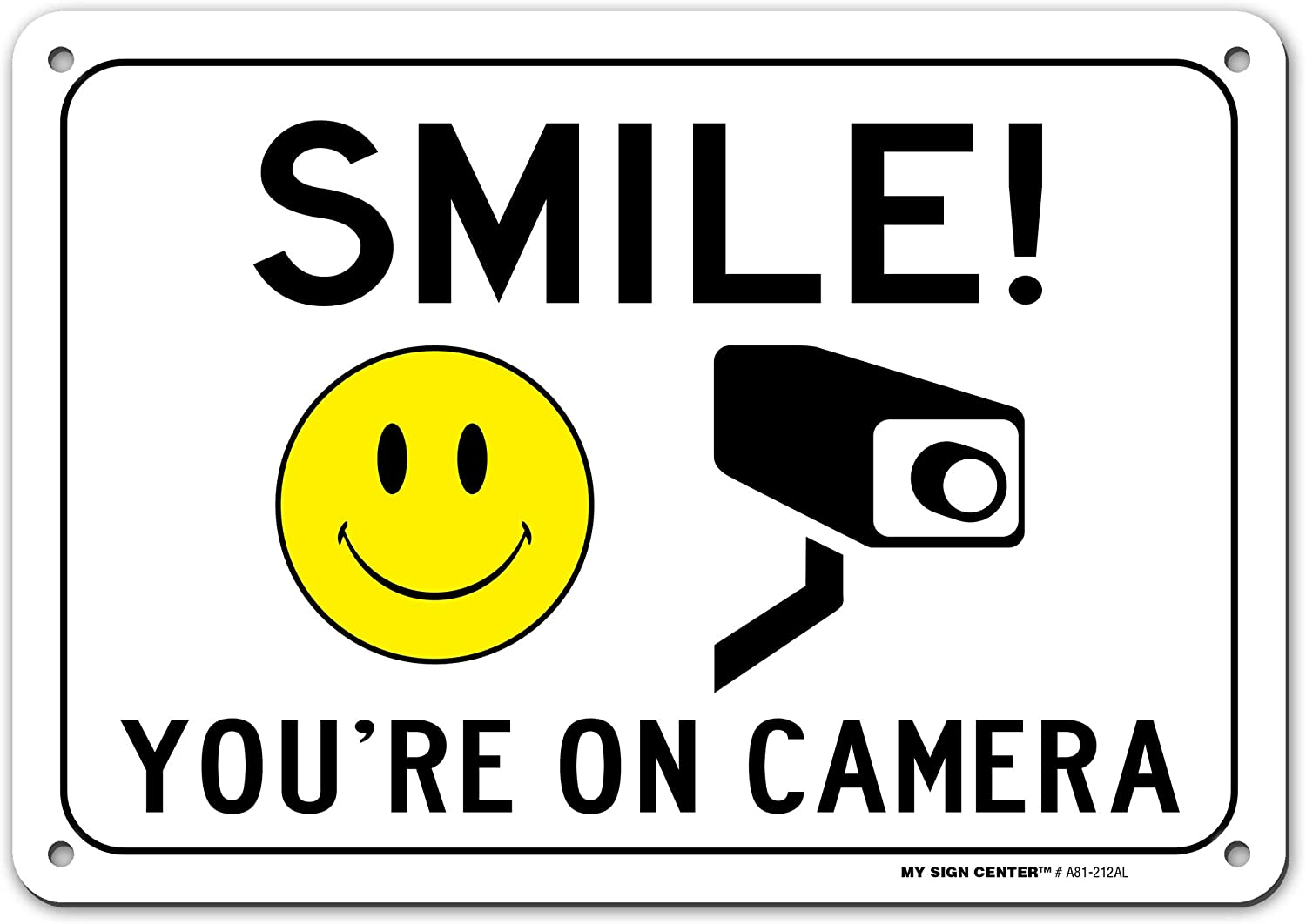 Amazon Smile You re On Camera Sign Video Surveillance Warning 7 