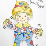 Articulated Scarecrow Puppet Printable For Harvest Festival Red Ted
