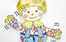 Articulated Scarecrow Puppet Printable For Harvest Festival Red Ted