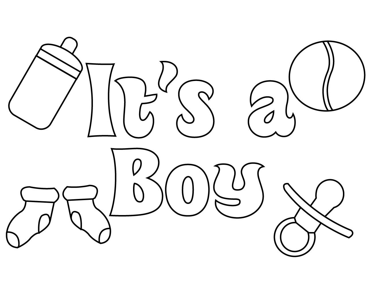 Baby Shower Coloring Pages For Boy Baby Coloring Pages Baby Shower 