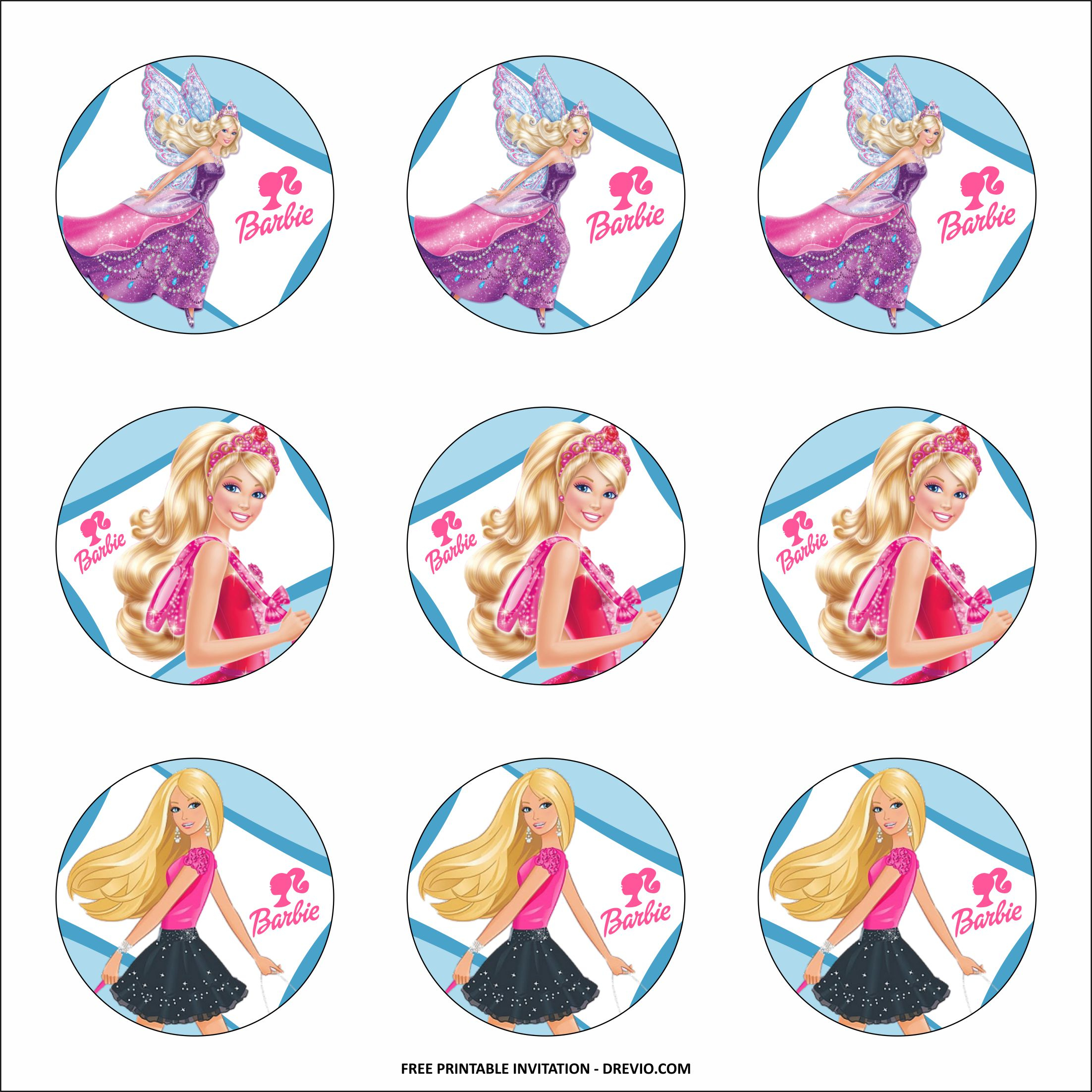 Barbie Cupcake Toppers Templates Download Hundreds FREE PRINTABLE 