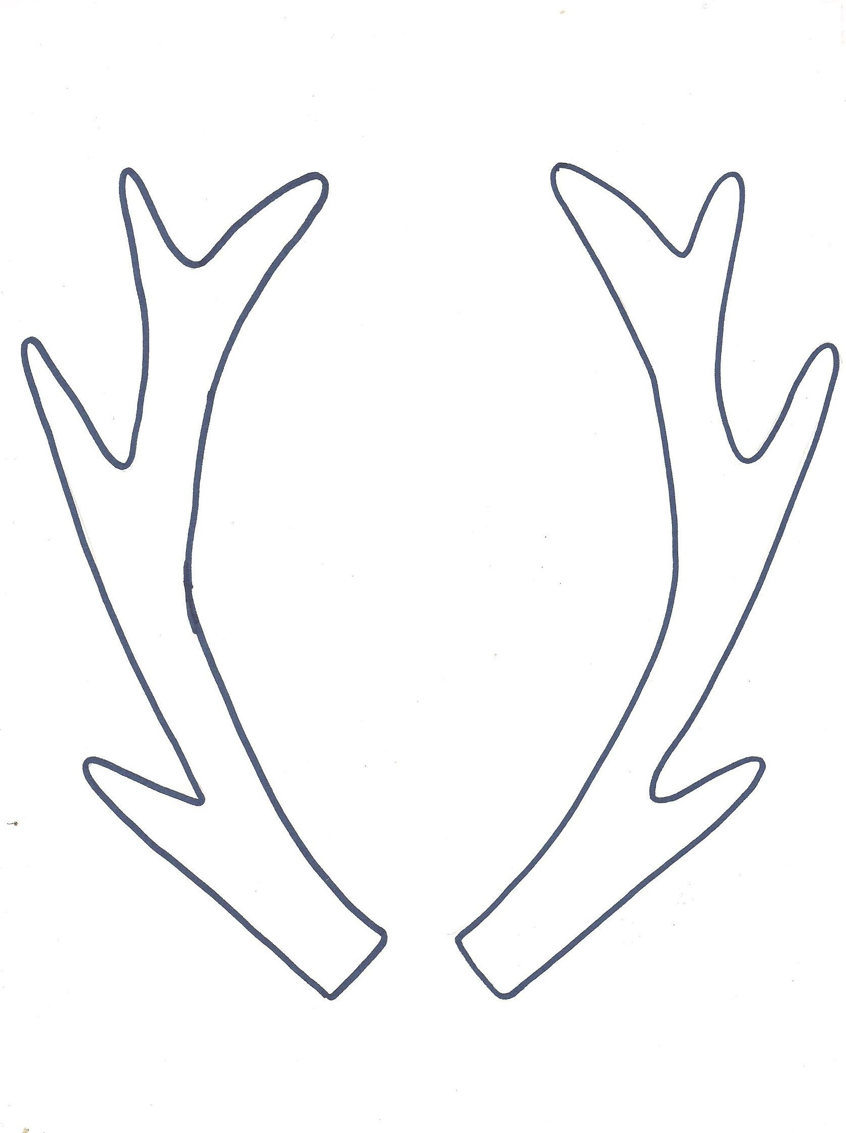 Birch Slice Antler Ornaments Printable Reindeer Christmas 