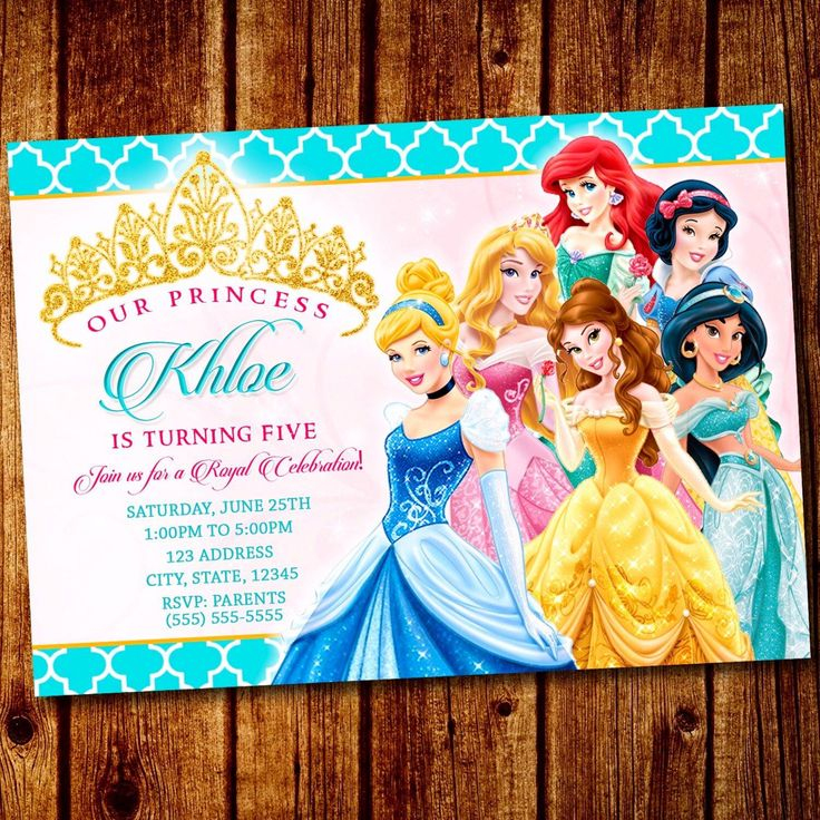 Birthday Invitation Template Disney Princess Birthday Invitation 