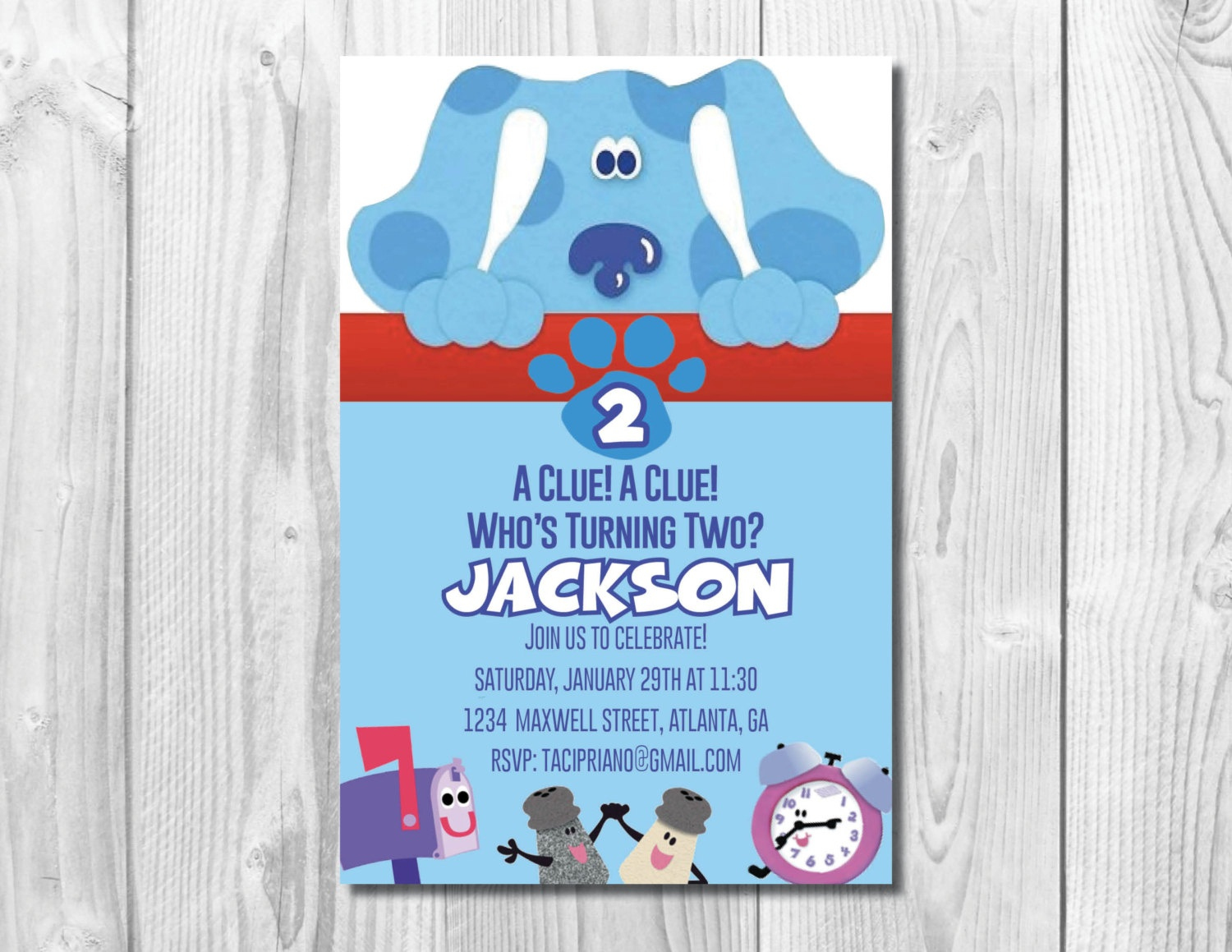 Free Printable Blues Clues Invitations Fanny Printable