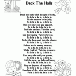 BlueBonkers Deck The Halls Free Printable Christmas Carol Lyrics