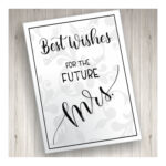 Bridal Shower Card Best Wishes For The Future Mrs With Subtle Damask