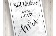 bridal shower card best wishes for the future mrs with subtle damask Bridal Shower Card Best Wishes For The Future Mrs With Subtle Damask