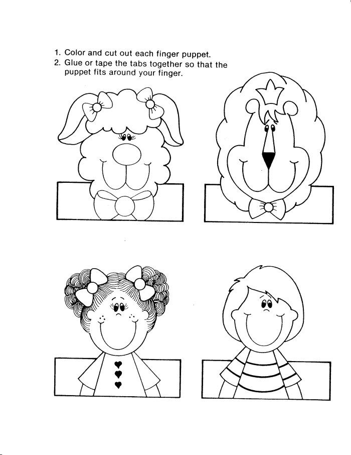 By The Way About Free Finger Puppet Templates Below We Can See 