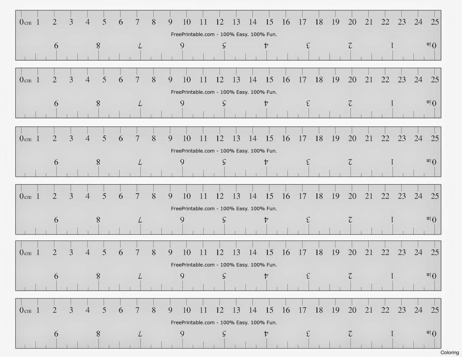 free printable cm ruler