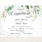 Certificate Of Commitment Editable Printable Certificate Template