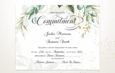 certificate of commitment editable printable certificate template Certificate Of Commitment Editable Printable Certificate Template