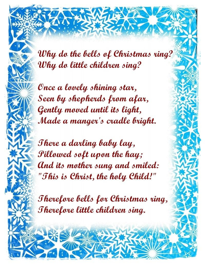 Christian Christmas Poems Lovetoknow Free Printable Christian 