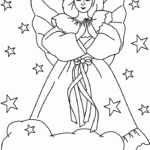 Christmas Angels Coloring Page Coloring Home