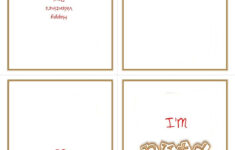 Christmas Card Template Quarter Fold Cards Design Templates