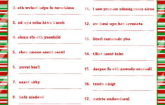 Christmas Scramble Christmas Song Game Printable Christmas