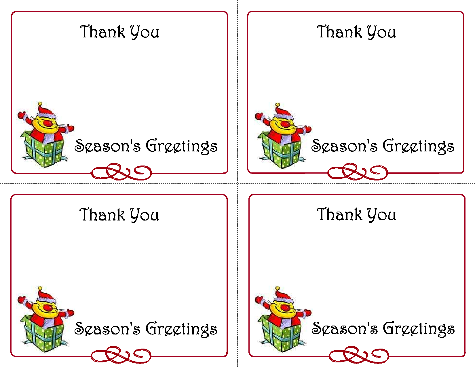 Christmas Thank You Card Templates Free Best Sample Template Design 