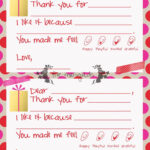 Christmas Thank You Note Templates For Kids Five Marigolds