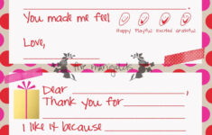 Christmas Thank You Note Templates For Kids Five Marigolds