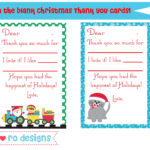 Christmas Thank You Notes For Kids Free Printable