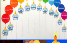 CLASSROOM BIRTHDAY CHART PRINTABLE WITH EDITABLE NAMES Classroom