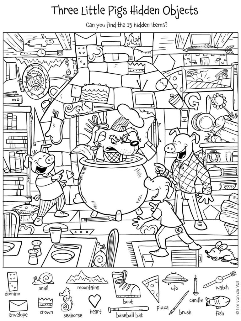 Coloring Page Hiddene Coloring Pages Free Printables Free Printable ...