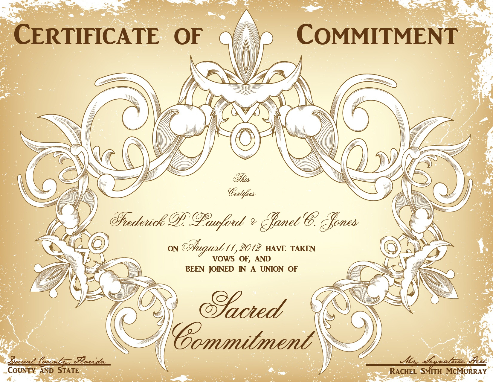 Commitment Certificate Free Printable Free Printable