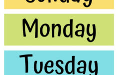 days of the week free printable printables free kids all about me Days Of The Week FREE PRINTABLE Printables Free Kids All About Me