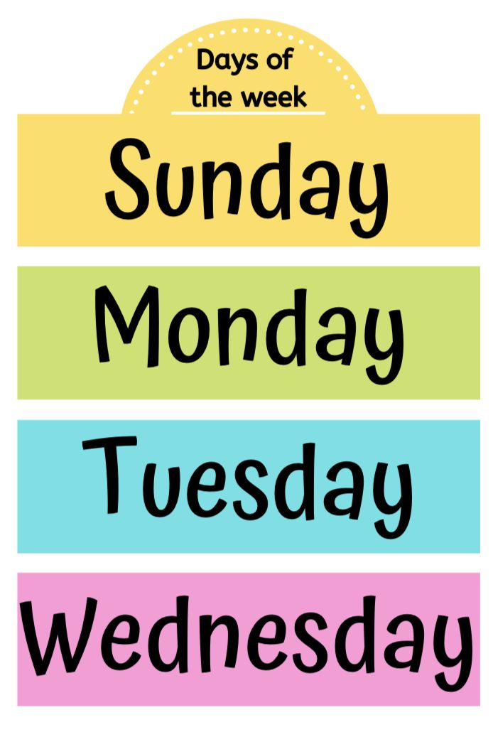 Days Of The Week FREE PRINTABLE Printables Free Kids All About Me 