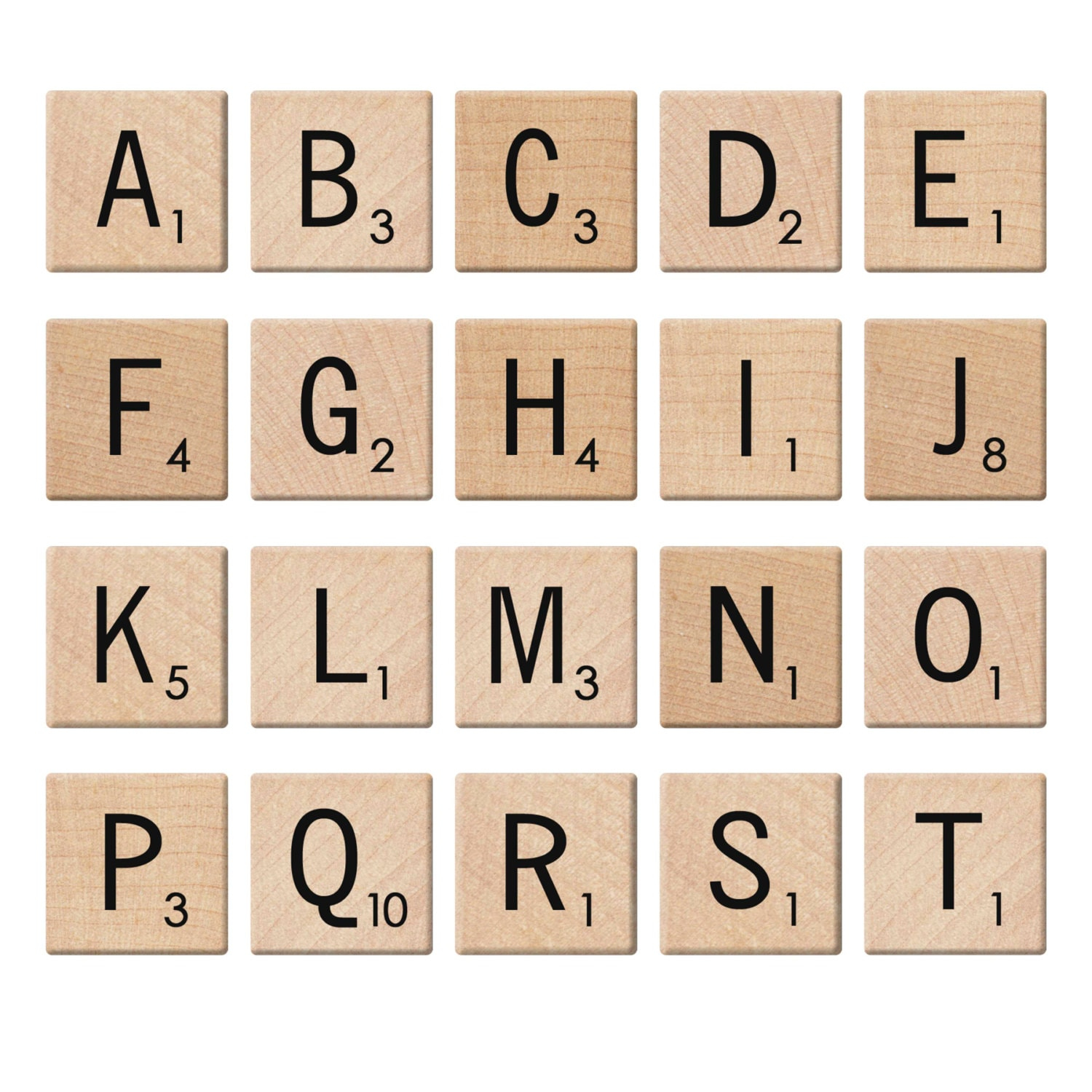 Digital Alphabet Scrabble Tiles Digital And Printable Scrabble Etsy