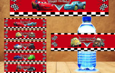 Disney Cars Drink Label Chalkboard Cars Water Bottle Label