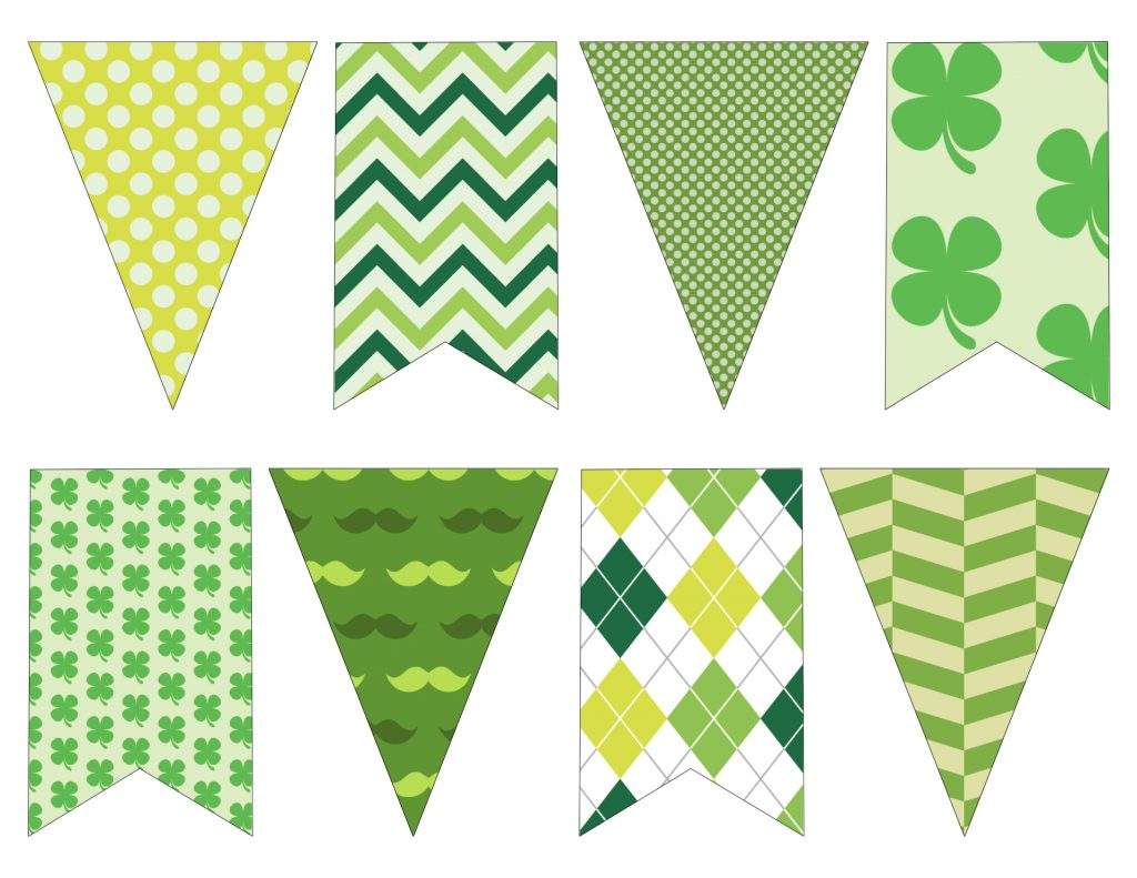 DIY St Patrick s Day Decorations Printable Banner Paper Trail Design