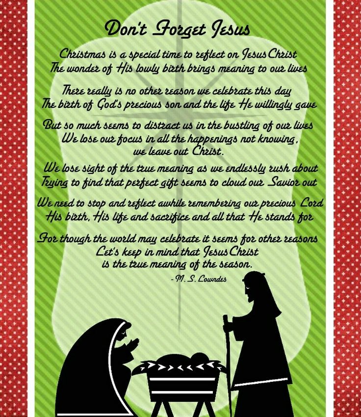 Don t Forget Jesus Christmas Poems Funny Christmas Poems Christmas 
