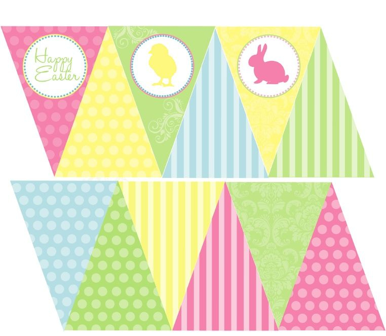 EastermMiniBuntingBanner Easter Banner Free Printable Easter Banner 