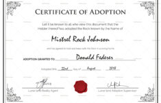 Fake Adoption Certificate Free Printable Free Printable