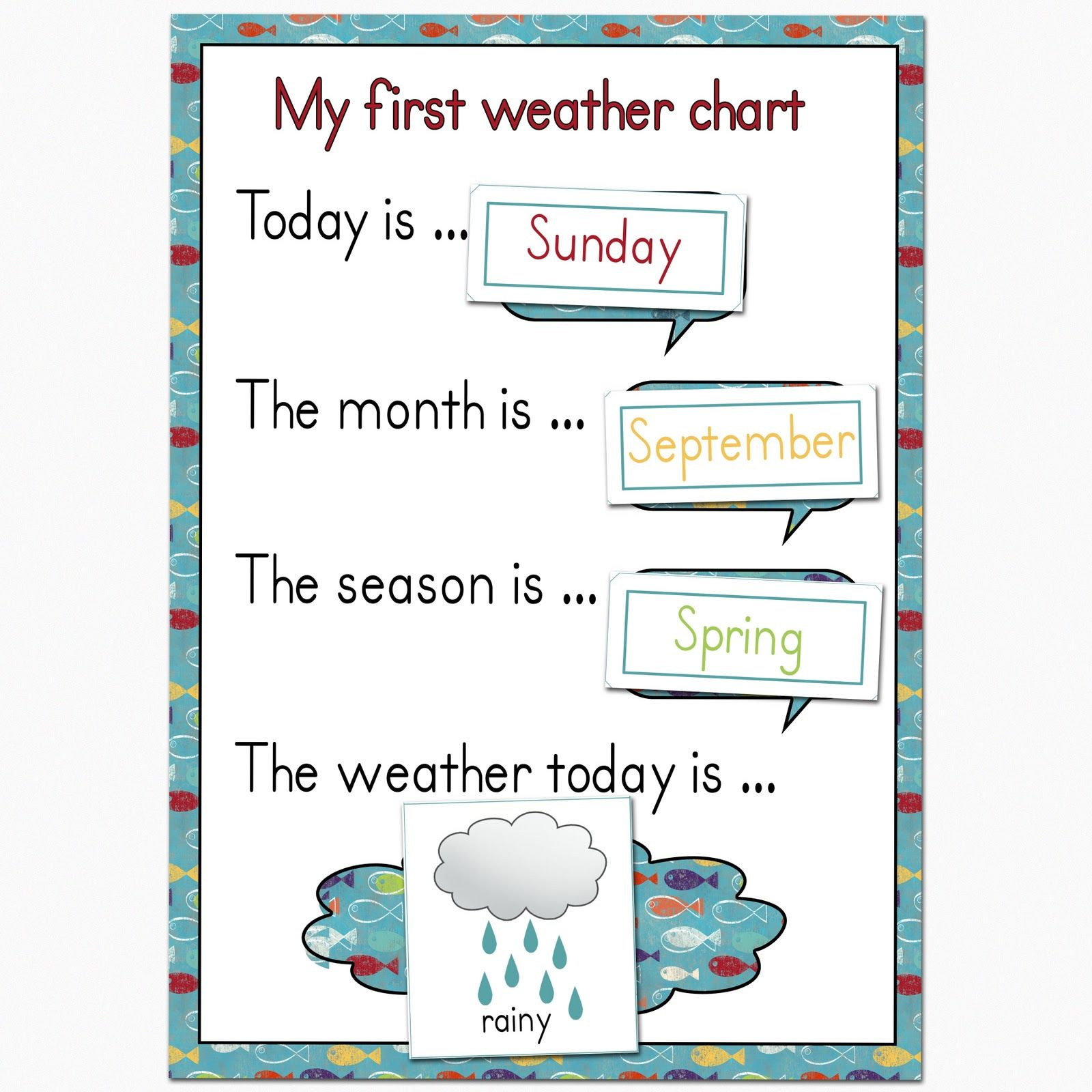 Fantail Digital Art My First Weather Chart Free Printable 