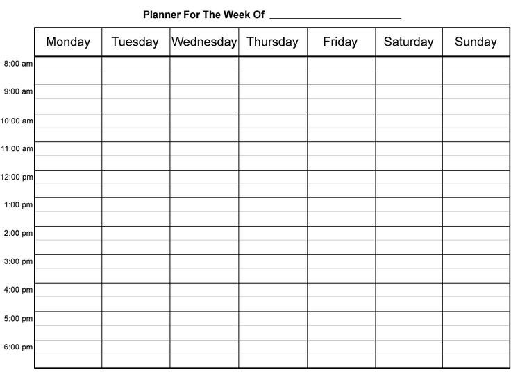 Fill In Printable Weekly Calendar Sheets Google Search Weekly 