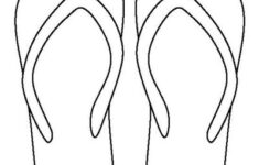 Flip Flop Pattern Use The Printable Outline For Crafts Cre