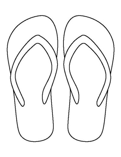 Flip Flop Pattern Use The Printable Outline For Crafts Cre 