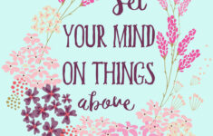 Floral Wreath Colossians 3 2 8 10 Free Printable Jpg File